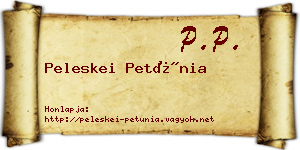 Peleskei Petúnia névjegykártya